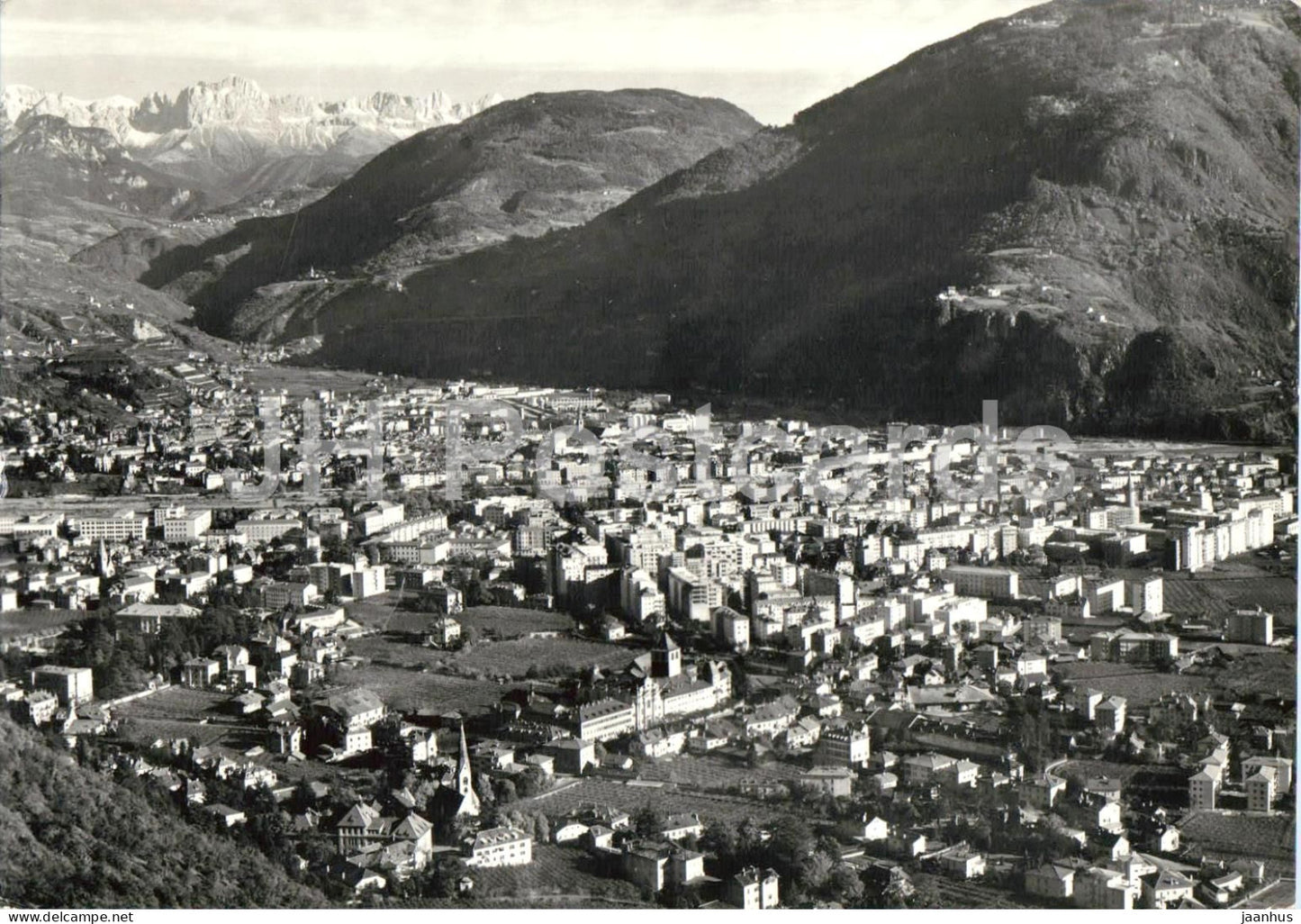 Bozen Gries - gegen Rosengarten - Bolzano Gries verso il Catinaccio - Alps - mountains - 41795 - 1962 - Italy - used - JH Postcards