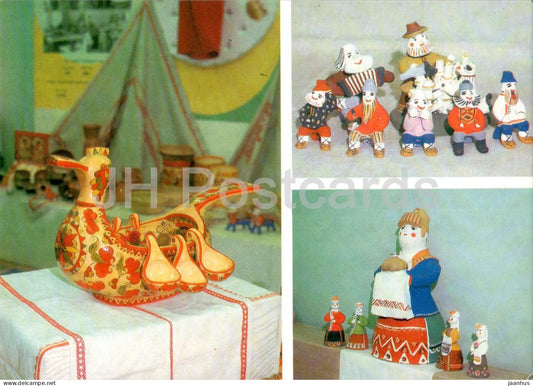 Arkhangelsk - products of folk art crafts White Sea Patterns - 1989 - Russia USSR - unused - JH Postcards
