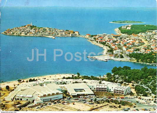 Primosten - marina - Adriatic coast - aerial view - 115-28 - 1986 - Croatia Yugoslavia - used - JH Postcards