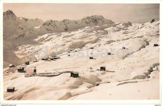 Arosa - Inner-Arosa - snow - village, Alps - winter landscape - 131 - old postcard - 1938 - Switzerland - used - JH Postcards