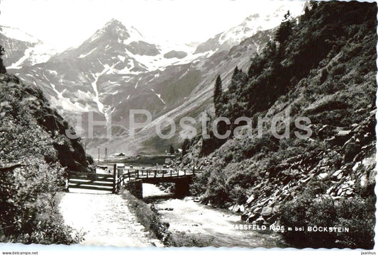 Nassfeld 1605 m bei Bockstein - valley - bridge - mountains - Alps - old postcard - Austria - used - JH Postcards