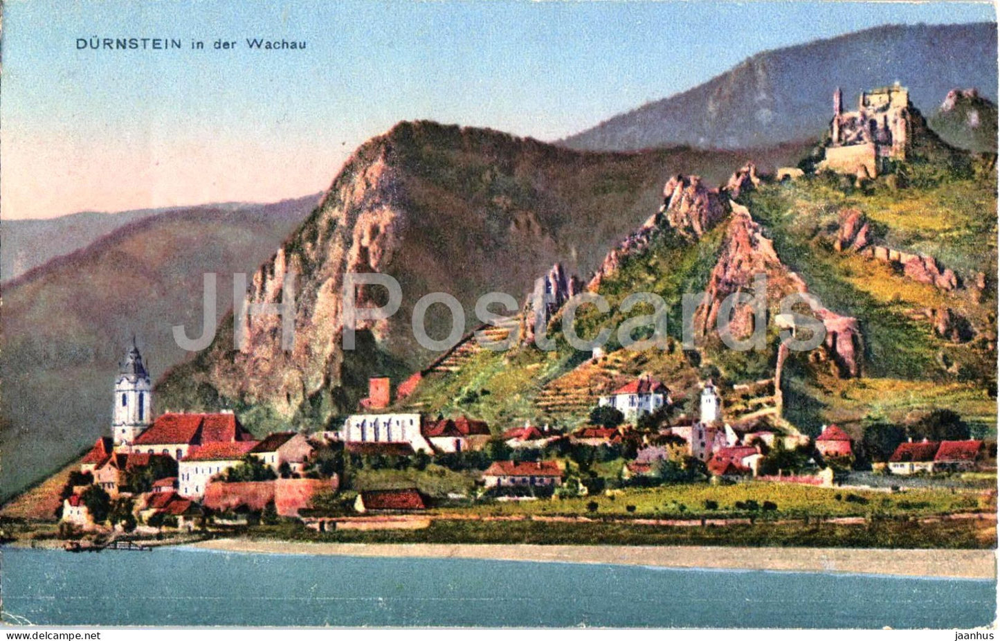 Durnstein in der Wachau - town view - 2514 - old postcard - 1919 - Austria - used - JH Postcards