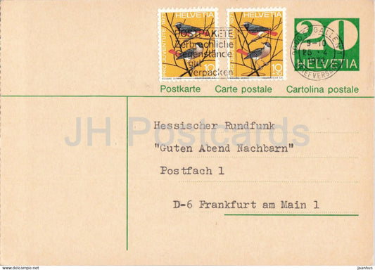 Guten Abend Nachbarn - Hessischer Rundfunk - postal stationery - 120 - 1972 - Switzerland - used - JH Postcards