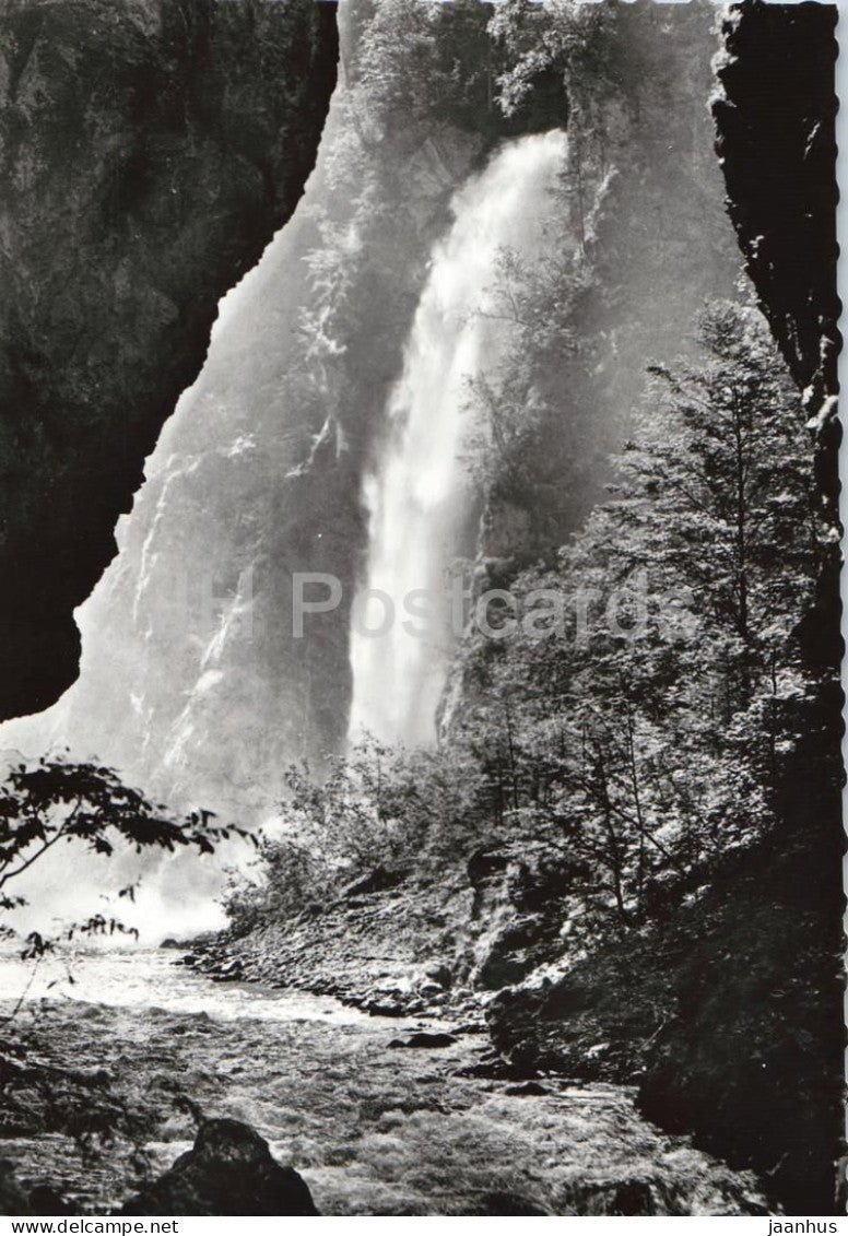 Liechtensteinklamm - Schleierfall - gorge - waterfall - river - nature - 143 - old postcard - Austria - unused - JH Postcards