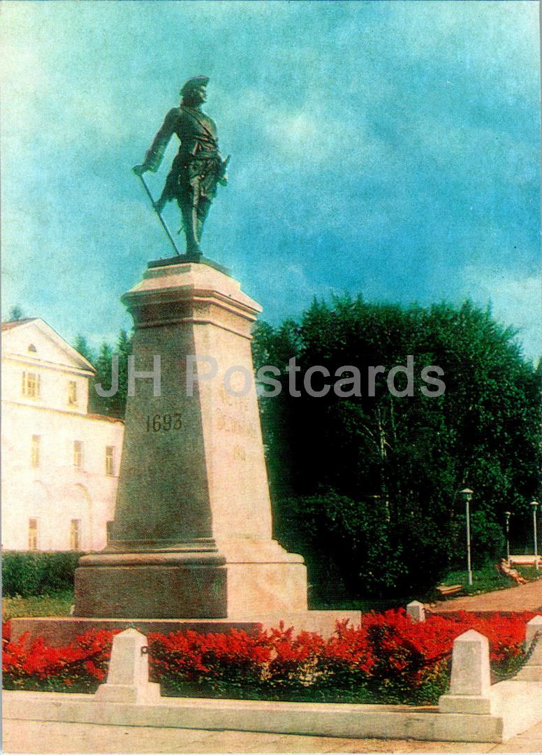 Région d'Arhangelsk - Arhangelsk - monument à Pierre Ier - 1988 - Russie URSS - inutilisé 