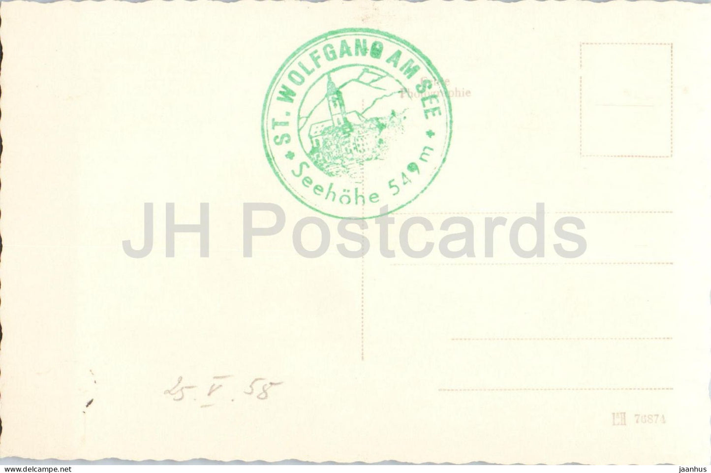 St. Wolfgang - Leuchtturm - Wolfgangsee - lake - lighthouse - 11819 - old postcard - Austria - unused