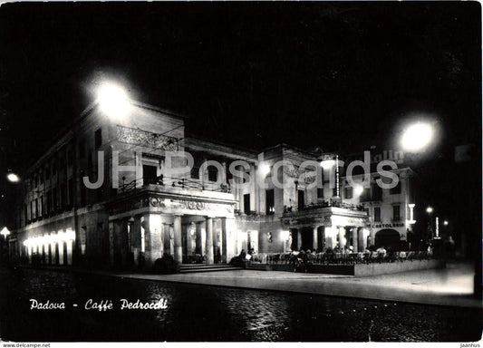Padova - Caffe Pedrocchi - Cafe - night view - street - old postcard - 1953 - Italy - used - JH Postcards