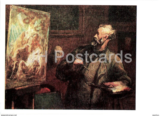 painting by Honore Daumier - The Painter - French art - 243 - 1970 - Russia USSR - unused - JH Postcards