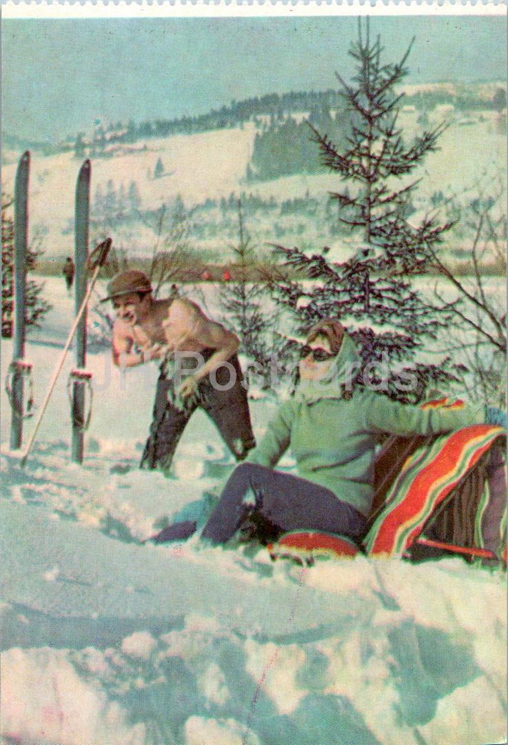 Slavsk - On ski routes - tourist - 1967 - Ukraine USSR - unused