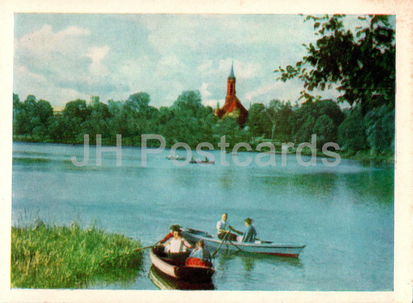 Druskininkai - Lac Druskonis - bateau - Lituanie URSS - inutilisé