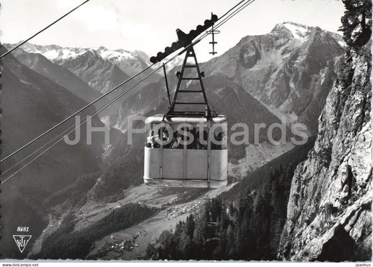 Mayrhofen - Penkenbahn mit Grunberg 2337 m - Zillertal - cable car - mountains - 8481 - old postcard - Austria - unused - JH Postcards