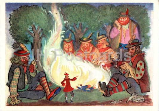 The Brave Little Tailor - Conte de fées des frères Grimm - géants - illustration - 1975 - Russie URSS - inutilisé 