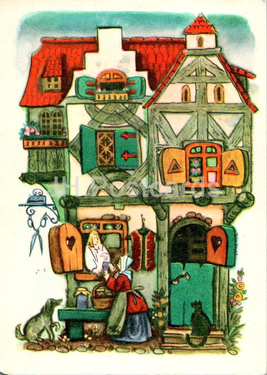 Das tapfere Schneiderlein – Märchen der Gebrüder Grimm – Schneider Hans – Illustration – 1975 – Russland UdSSR – unbenutzt 