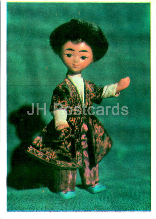 Uzbek Dolls - Ceremonial male dress Khorezm - folk costumes - 1976 - Uzbekistan USSR - unused