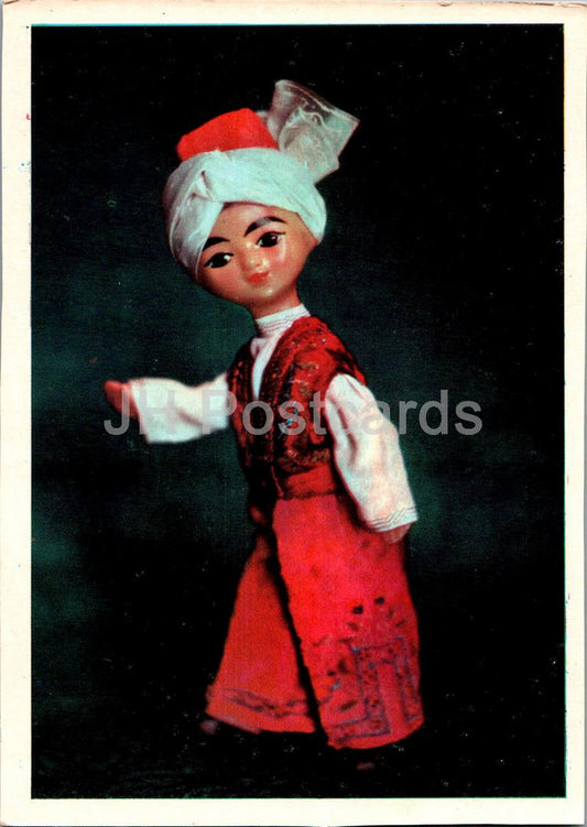 Poupées ouzbèkes - Robe de cérémonie masculine Margilan - costumes folkloriques - 1976 - Ouzbékistan URSS - inutilisée 