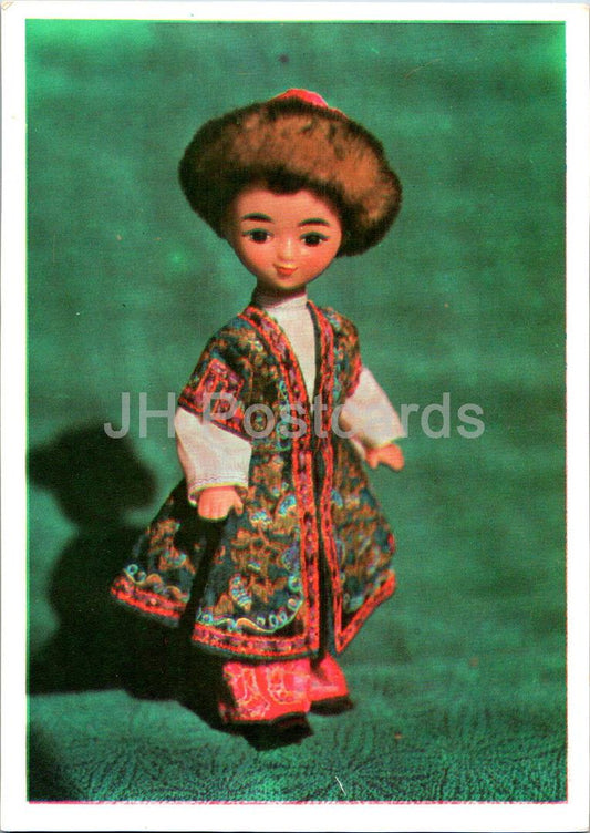 Uzbek Dolls - Ceremonial male dress Khorezm - 1 - folk costumes - 1976 - Uzbekistan USSR - unused