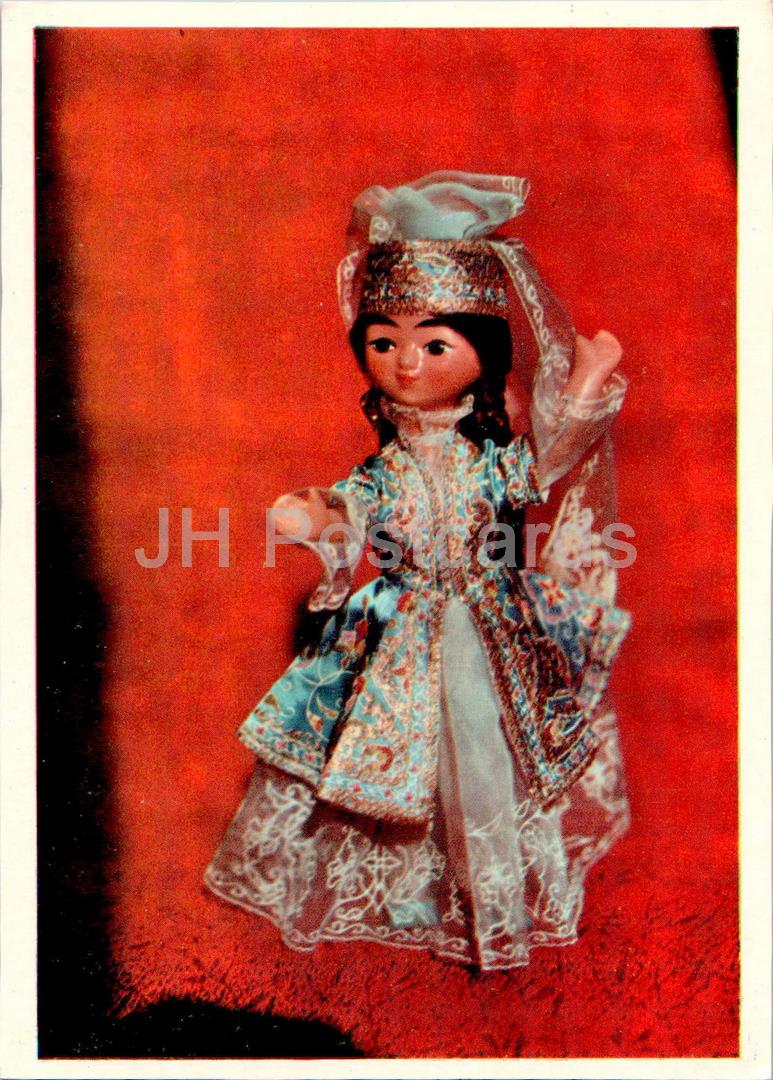 Usbekische Puppen – Zeremonielles Frauenkleid Buchara – Volkskostüme – 1976 – Usbekistan UdSSR – unbenutzt 