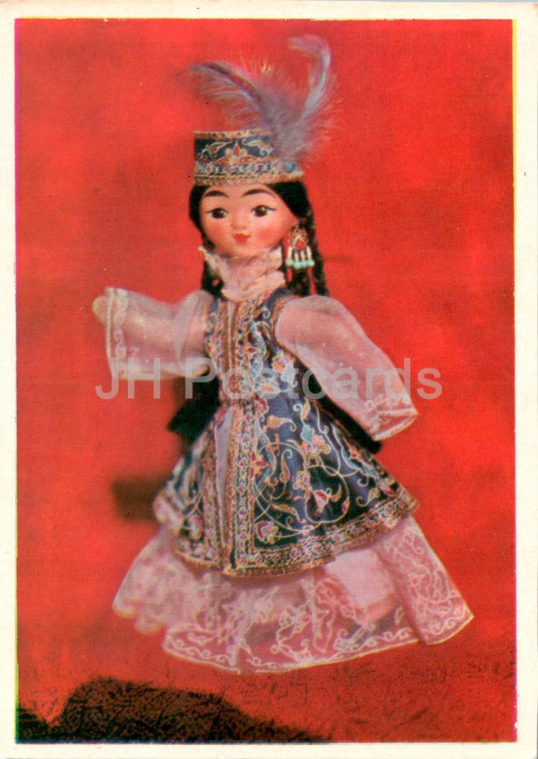 Uzbek Dolls - Ceremonial woman dress Khorezm - 2 - folk costumes - 1976 - Uzbekistan USSR - unused
