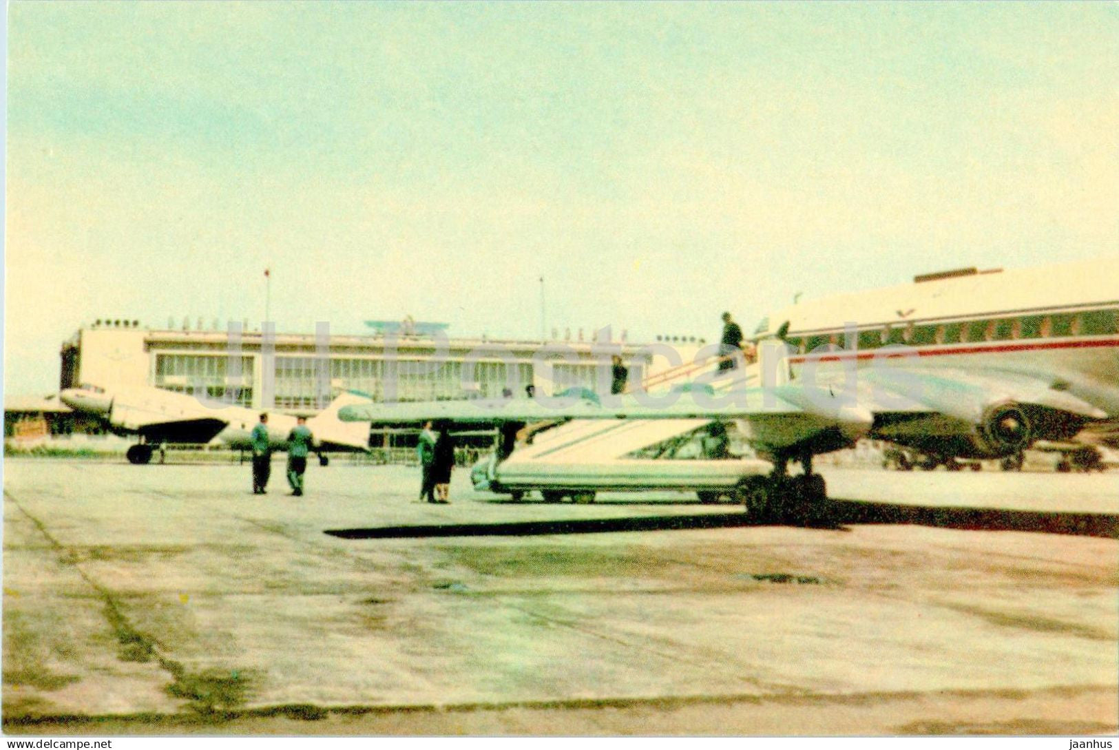 Odessa - Odesa - airport - airplane - 1969 - Ukraine USSR - unused - JH Postcards
