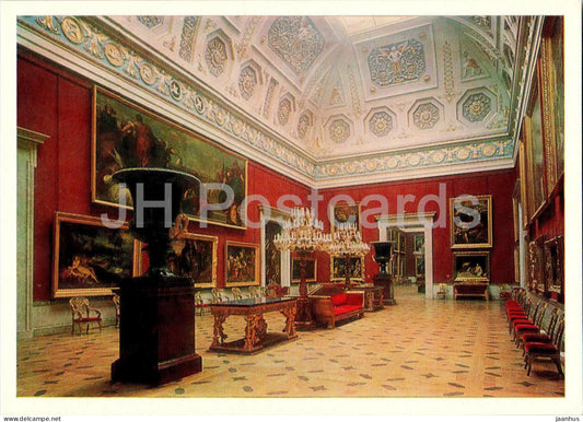 Leningrad - St Petersburg - The Small Top-Lighted Hall in the New Hermitage - museum - 1984 - Russia USSR - unused - JH Postcards