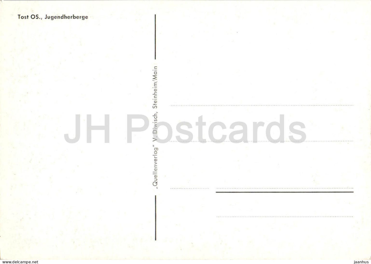 Tost OS. - Toszek - Jugendherberge - Youth hostel - Schlesien - Silesia - old postcard - Poland - unused