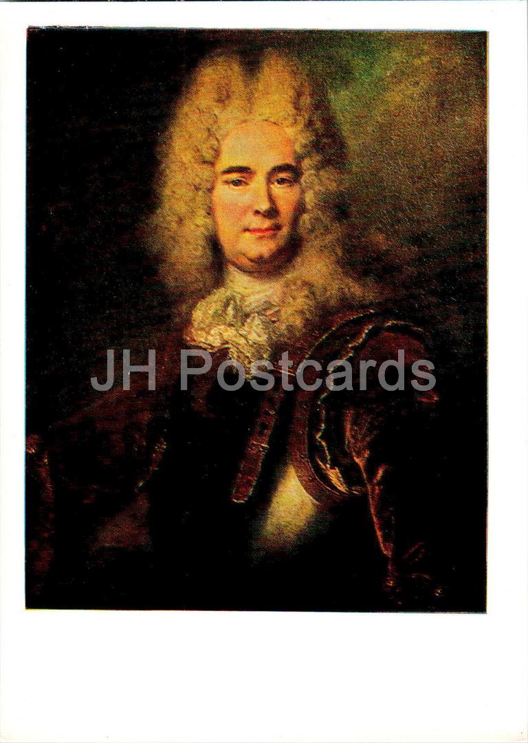 Gemälde von Nicolas de Largilliere – Porträt von CHAMBERLAIN DE MONTARGU – Französische Kunst – 1985 – Russland UdSSR – unbenutzt 