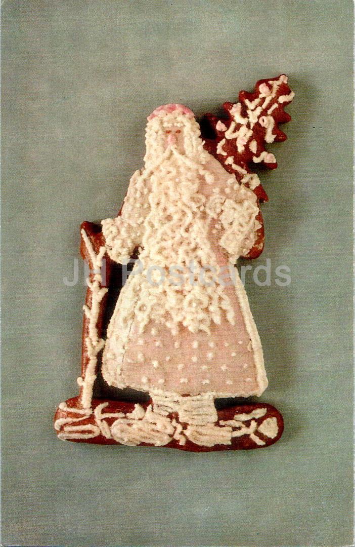 Pains d'épices russes - Pain d'épices figuré avec glaçage, années 1960 - Ded Moroz - 1975 - Russie URSS - inutilisé 