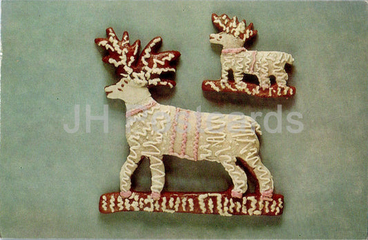 Pains d'épices russes - Pain d'épices figuré avec glaçage, années 1960 - cerf - 1975 - Russie URSS - inutilisé 