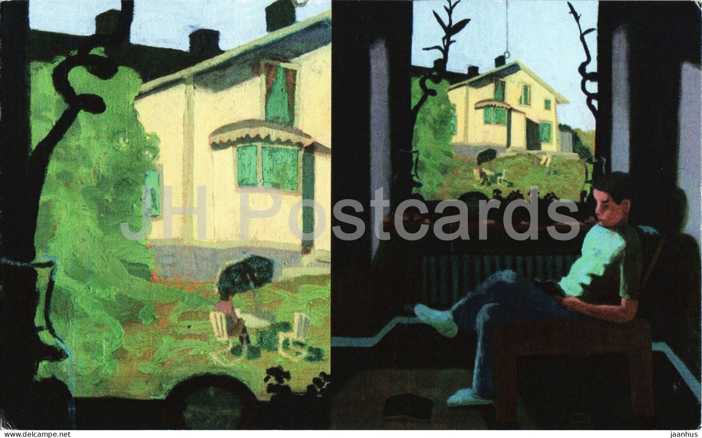 painting by Bengt Jahnsson-Wennberg - exhibition - Swedish art - 2008 - Sweden - used - JH Postcards