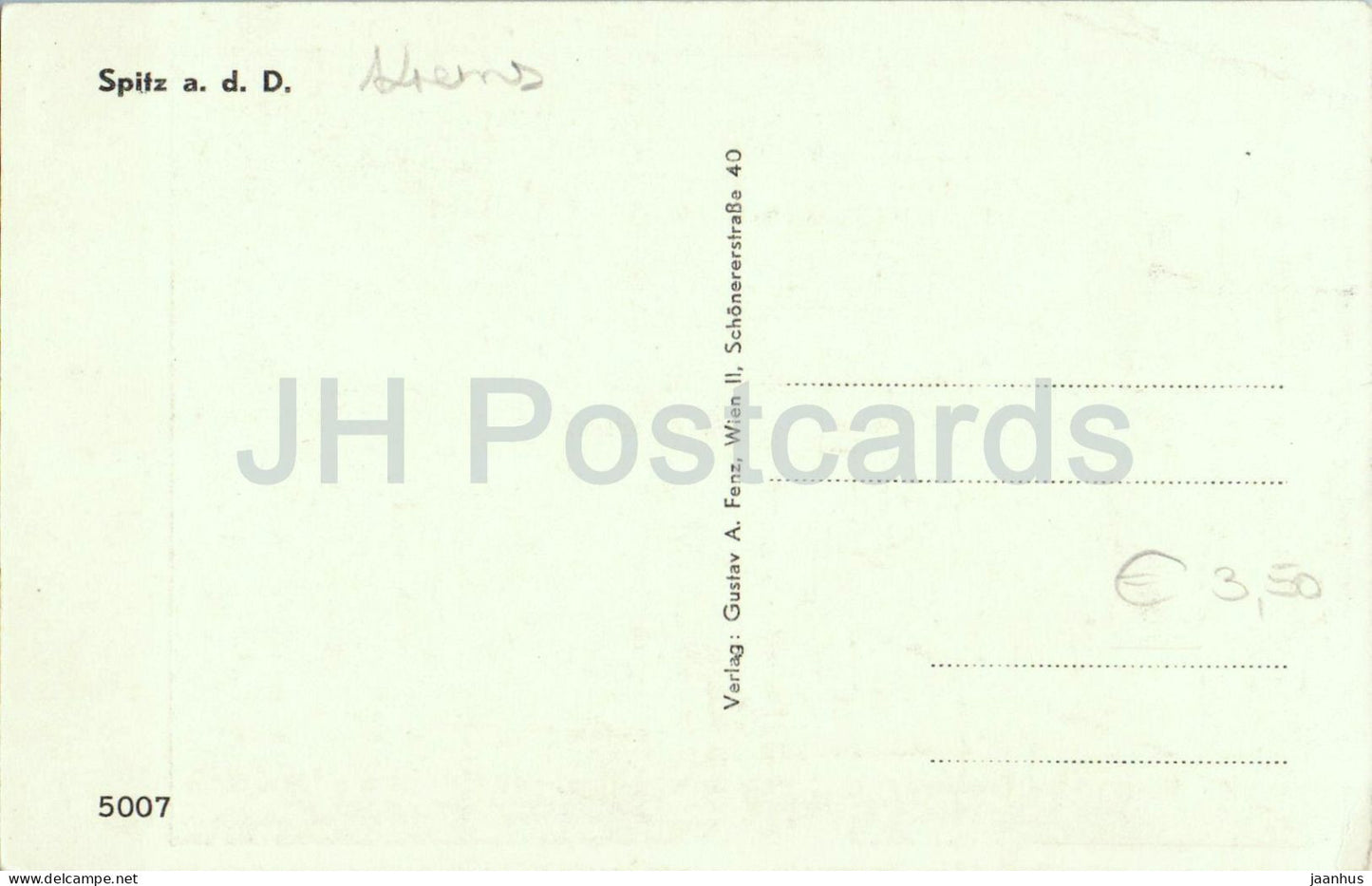 Spitz an der Donau - bateau - 5007 - carte postale ancienne - Autriche - non utilisée 