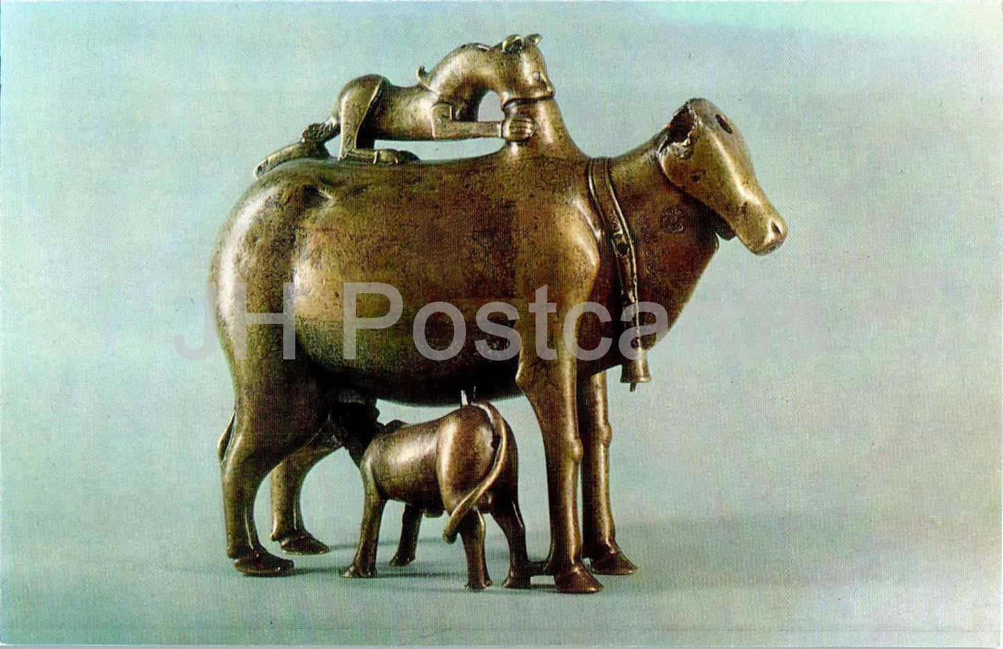 Antiquités orientales - Aquamanile en forme de zébu et de veau - Iran - monde antique - 1974 - Russie URSS - inutilisé 