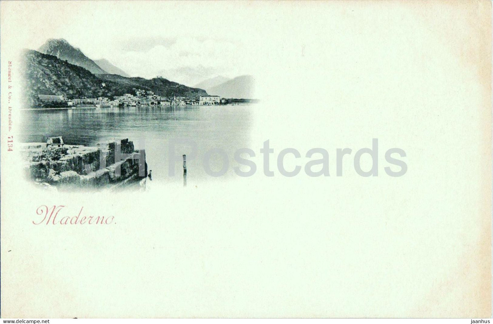 Maderno - Lago di Garda - lake view - mountains - 7134 - old postcard - Italy - unused - JH Postcards