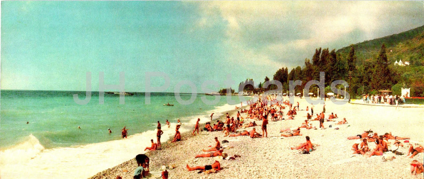 Gagra - Plage - Abkhazie - 1969 - Géorgie URSS - inutilisé 