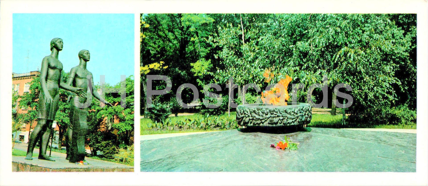 Taganrog - monument to the heroes of the Taganrog underground - Eternal Flame of Glory - 1978 - Russia USSR - unused