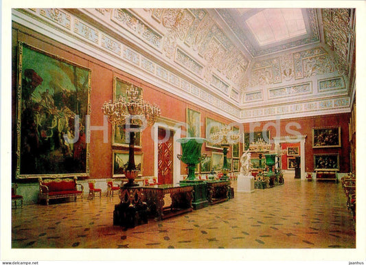 Leningrad - St Petersburg - The Great Top-lighted Hall in the New Hermitage - museum - 1984 - Russia USSR - unused - JH Postcards