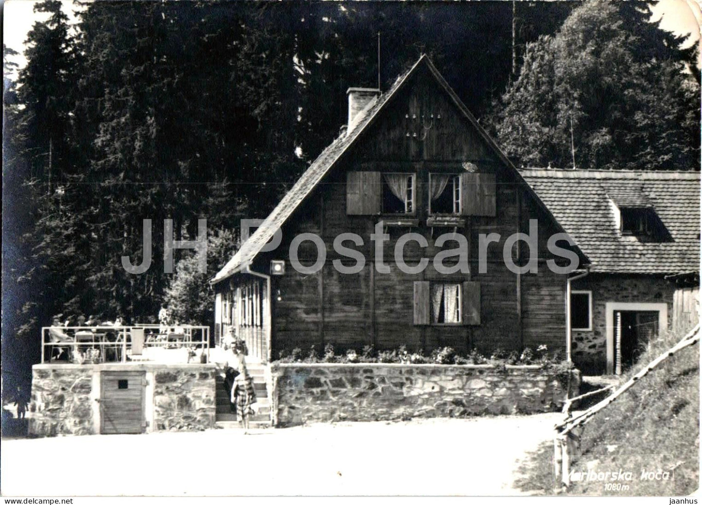 Mariborska koca 1080 m - Maribor Mountain Hut 1080 m - old postcard - 1962 - Slovenia Yugoslavia - used - JH Postcards