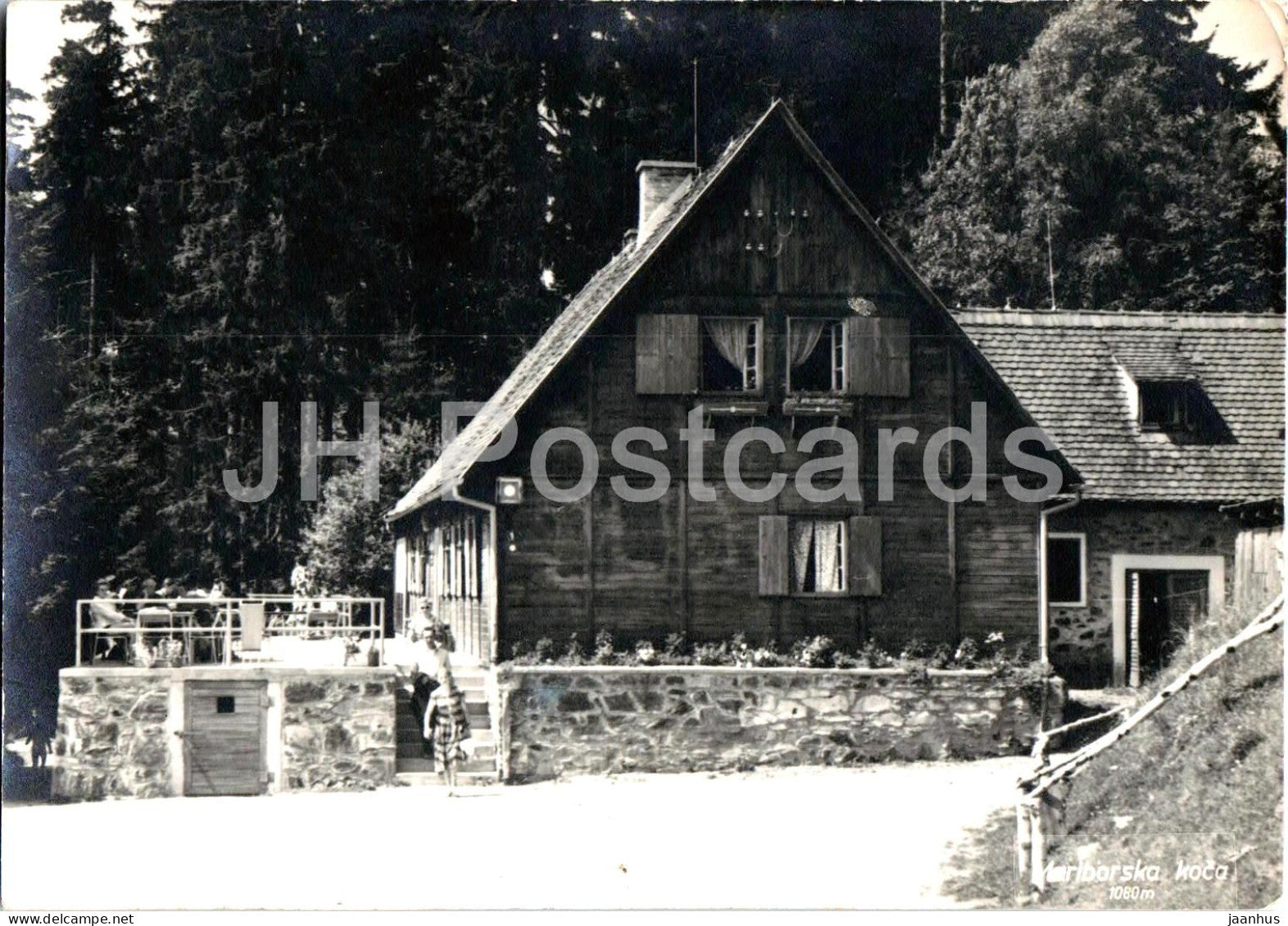 Mariborska koca 1080 m - Maribor Mountain Hut 1080 m - old postcard - 1962 - Slovenia Yugoslavia - used - JH Postcards