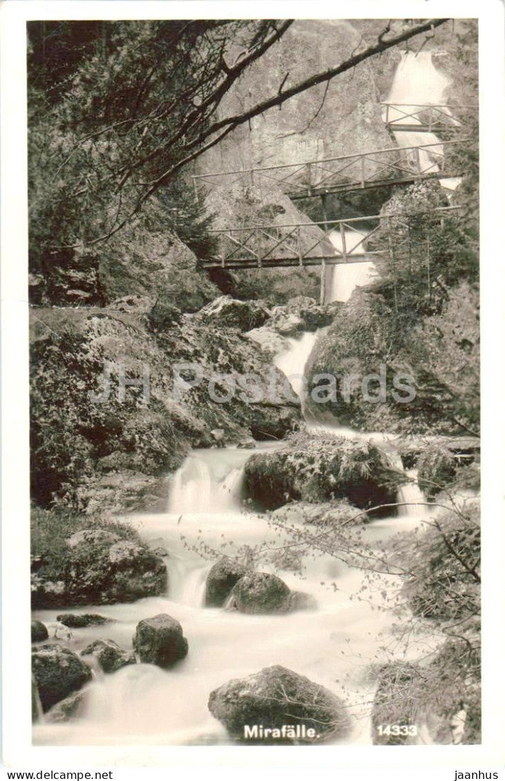 Mirafalle - waterfall - No. 14333 - old postcard - 1931 - Austria - used - JH Postcards