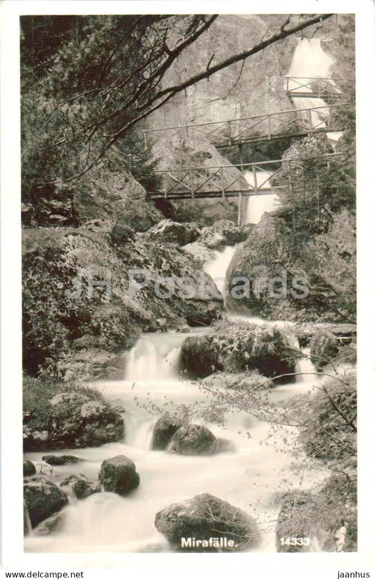 Mirafalle - waterfall - No. 14333 - old postcard - 1931 - Austria - used - JH Postcards