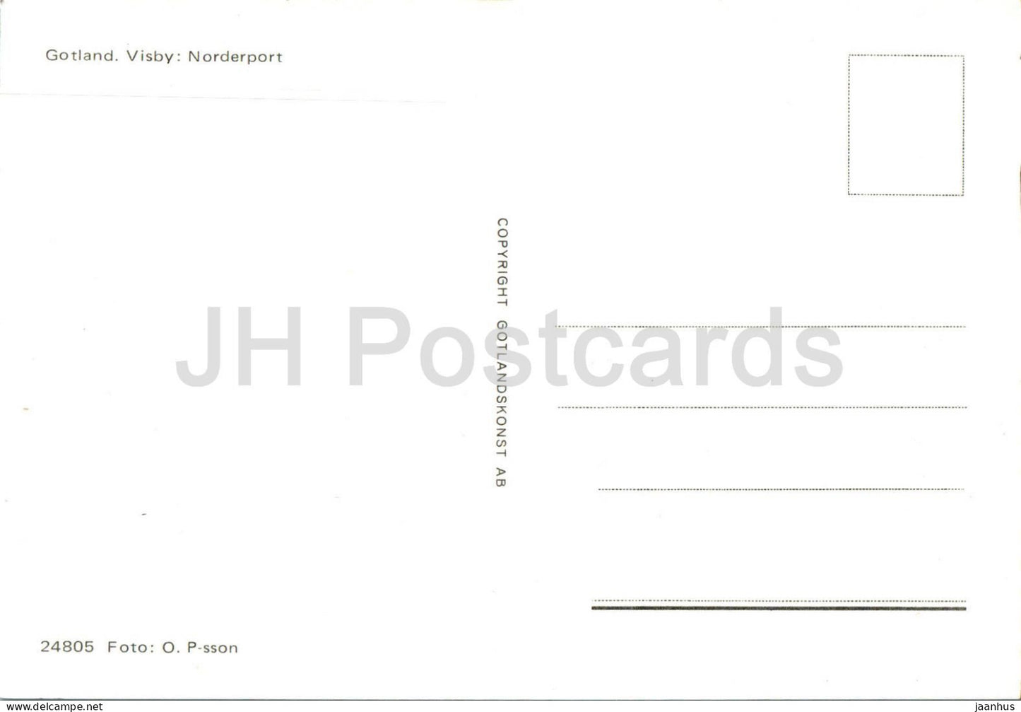 Visby - Norderport - Gotland - 24805 - Suède - inutilisé 