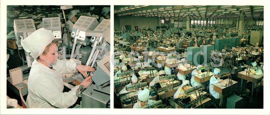 Moscou - Usine horlogère n°2 - Un atelier d'assemblage - 1977 - Russie URSS - inutilisé 