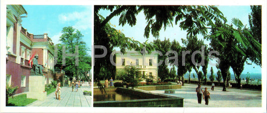Feodosia - Aivazovsky Picture Gallery - Corner of the town embankment - Crimea - 1983 - Ukraine USSR - unused