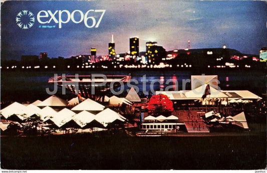 Montreal - Expo 67 - Night View - Canadian Pavilion - world exhibition - 1967 - Canada - used - JH Postcards