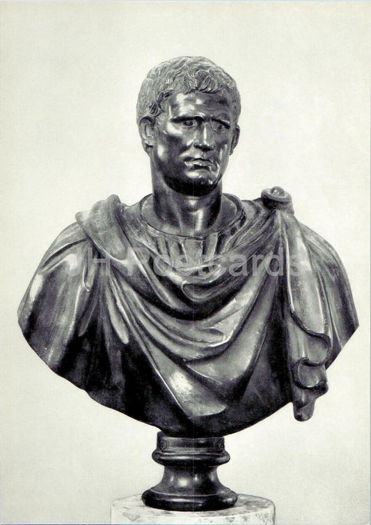 Skulptur eines unbekannten Künstlers – Porträt des Generals Agrippa – Französische Kunst – Großformatige Karte – 1975 – Russland UdSSR – unbenutzt 