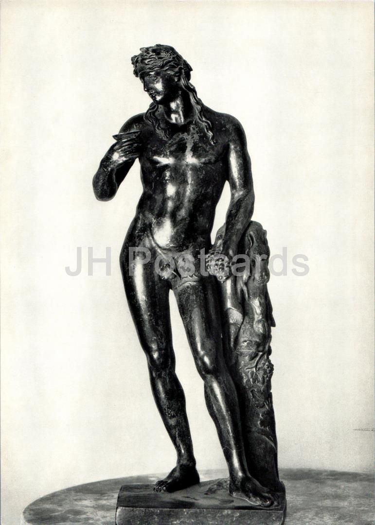 sculpture by Pierre Granier - Bacchus - French art - Large Format Card - 1975 - Russia USSR - unused