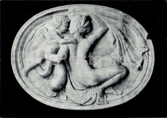 Relief von Jean Goujon – Venus und Amor – Französische Kunst – Großformatige Karte – 1975 – Russland UdSSR – unbenutzt 