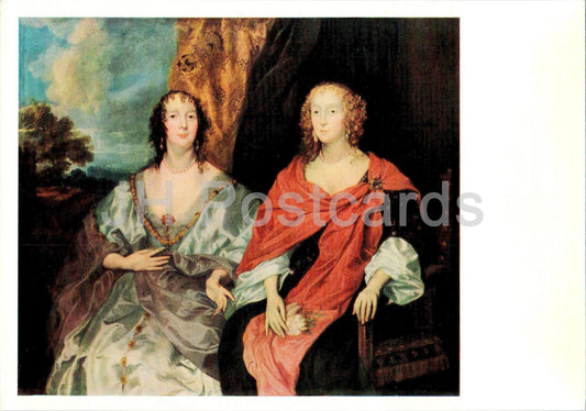 peinture d'Anthonis van Dyck - Anna Dalkeith Anne Kirke Art flamand - Carte grand format - 1971 - Russie URSS - inutilisée 