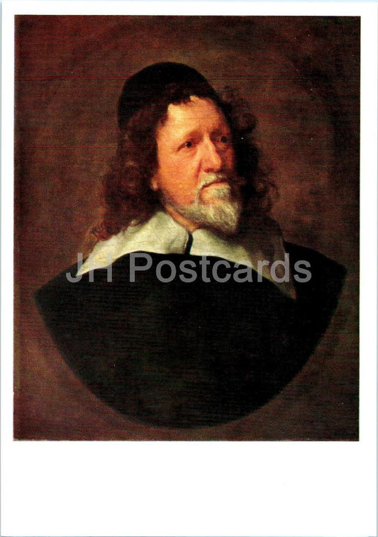 peinture d'Anthonis van Dyck - Inigo Jones - Art flamand - Carte grand format - 1971 - Russie URSS - inutilisé 
