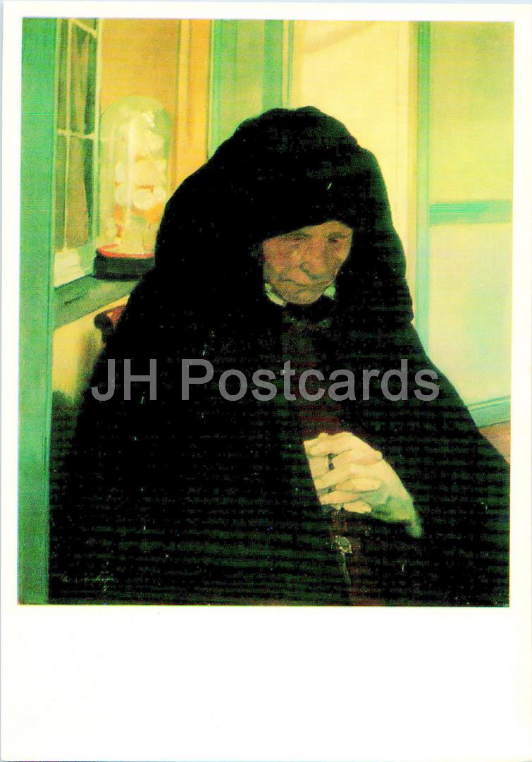 painting by Georges van Zevenberghen - An Old Fleming - Belgian art - Large Format Card - 1974 - Russia USSR - unused