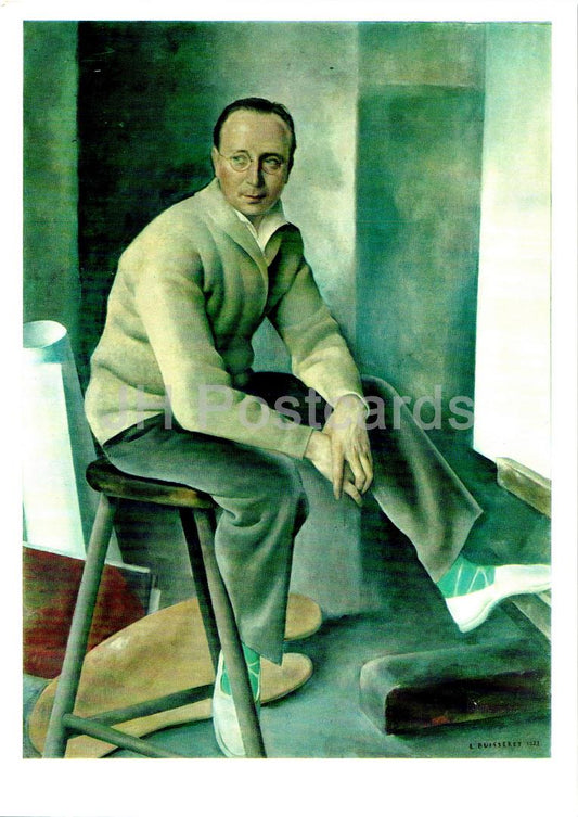 painting by Luis Buisseret - Portrait of Artist Anto Carte Belgian art - Large Format Card - 1974 - Russia USSR - unused
